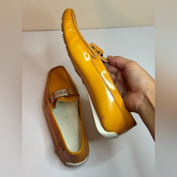 Christian Dior Women’s Patent Leather Loafers Metal Buckle Size 36.5 - Picture 8 of 10